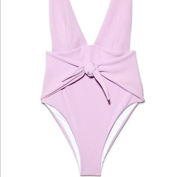 βSOLDβ π SKYE + Staghorn Tie Up Plunge Swimsuit - Picture 6 of 8